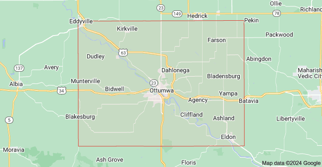 Wapello County Iowa State Map