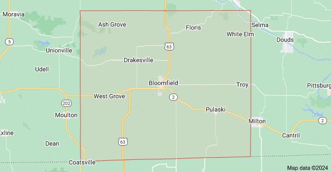 Davis County Iowa State Map