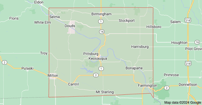 Van Buren County Iowa State Map