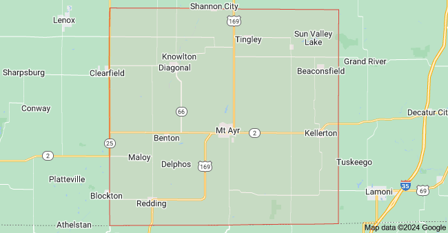 Ringgold County Iowa State Map