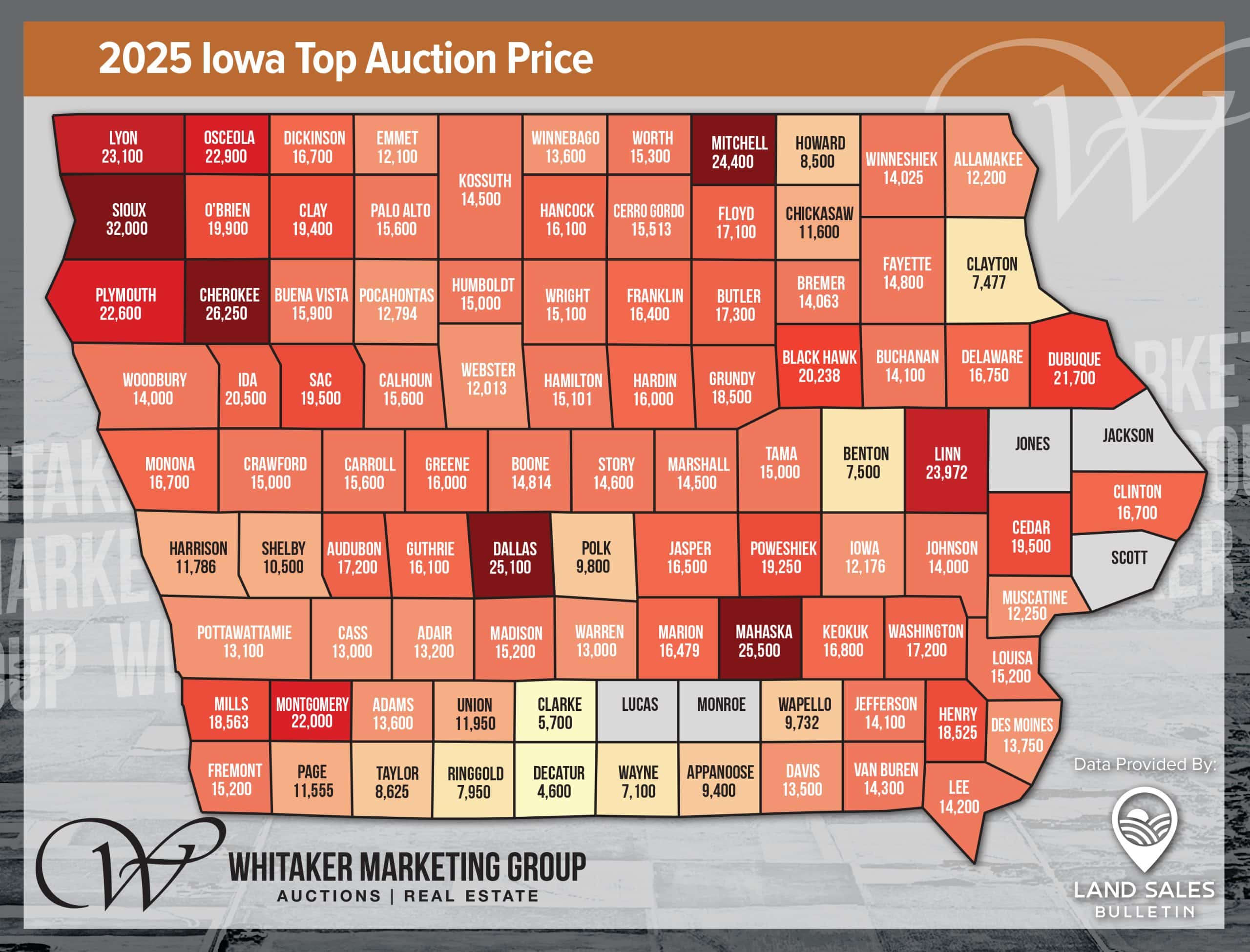 Iowa Top Auction Prices 2025