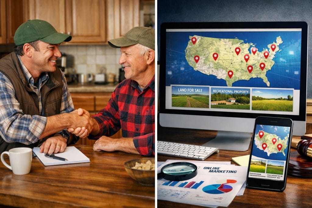 Land company vs agent comparison for selling farmland in the Midwest