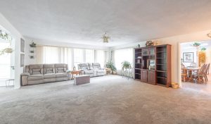 Spacious living room inside Crawford County Missouri home for sale near Steelville