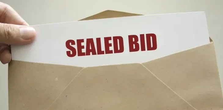 sealed bid auction farmland private bidding envelope submission