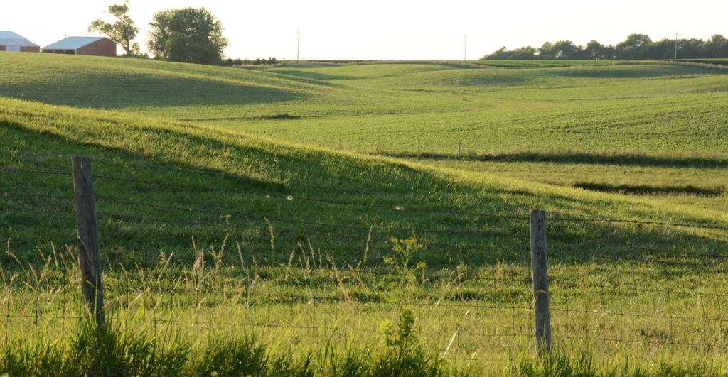 Selling inherited land at auction in Iowa farmland landscape